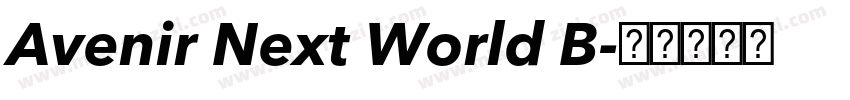 Avenir Next World B字体转换